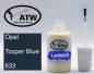 Preview: Opel, Tooper Blue, 833: 20ml Lackstift, von ATW Autoteile West.